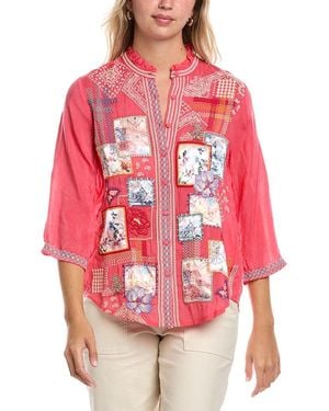 Johnny Was Somalia Shirt - Red