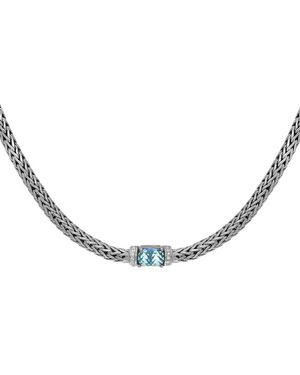 Phillip Gavriel 5.22 Ct. Tw. Gemstone Woven Necklace - Metallic