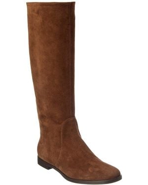 Sergio Rossi Chevallier Suede Knee-High Boot - Black