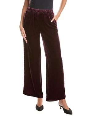 Johnny Was Velvet Silk-Blend Pant - Brown