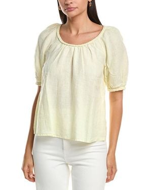 Lilly Pulitzer Calais Scoop Neck Linen Top - Natural