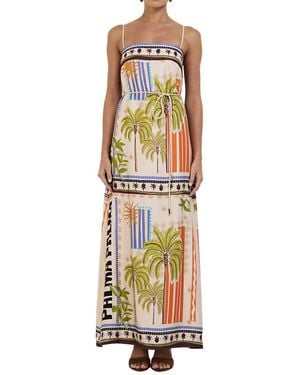 AMINA GLAM Maxi Dress - Metallic
