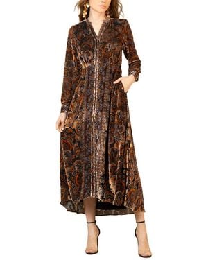 Hale Bob Button-Up Dress - Brown