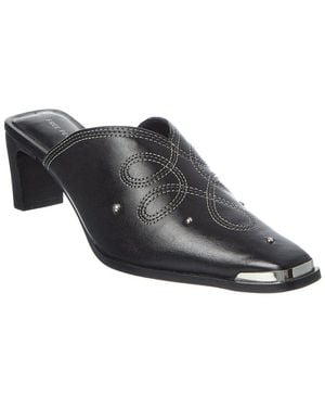 Free People Roxi Metal Tip Leather Mule - Black