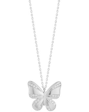 Sphera Milano Cz Butterfly Necklace - White