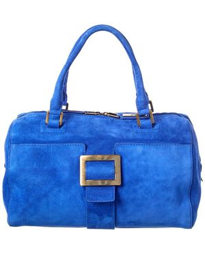 Roger Vivier Suede Satchel - Blue