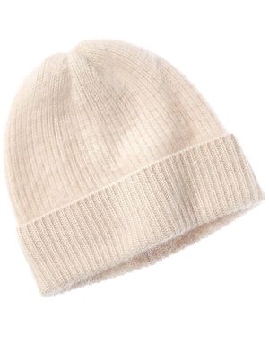 Sofiacashmere Brushed Cashmere Chunky Rib Hat - Natural