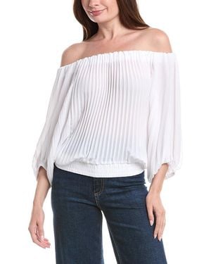Vince Camuto Off The Shoulder Pleated Blouse - White