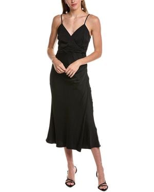 French Connection Ennis Satin Slip Midi Dress - Black