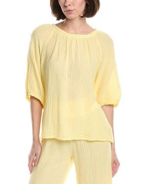 Michael Stars Jane Puff Sleeve Top - Yellow