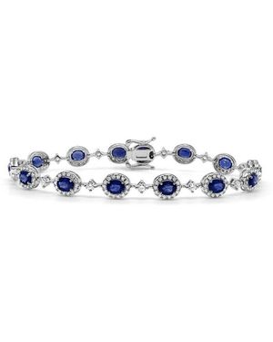 Sabrina Designs 14K 8.99 Ct. Tw. Diamond & Sapphire Stackable Bracelet - Blue