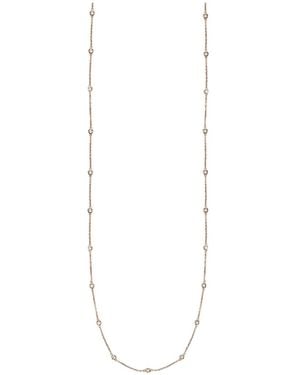 Suzy Levian 14k Rose Gold 0.60 Ct. Tw. Diamond 36in Station Necklace - White