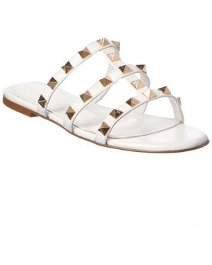 Tiffany & Fred Paris Leather Sandal - White