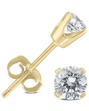 True Diamond 14k 0.37 Ct. Tw. Diamond Studs - Metallic