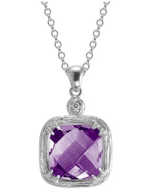 Reiss 14k 3.62 Ct. Tw. Diamond & Amethyst Necklace - Pink