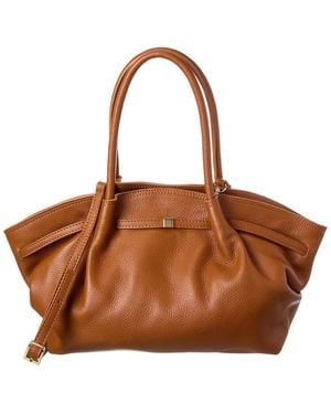 Persaman New York Abella Leather Tote - Brown