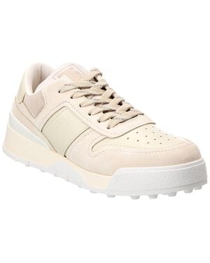 Tod's Leather & Suede Sneaker - Natural