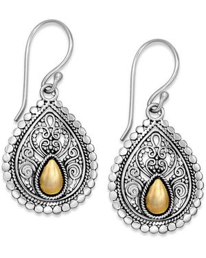 Samuel B. 18K & Filigree Earrings - Metallic