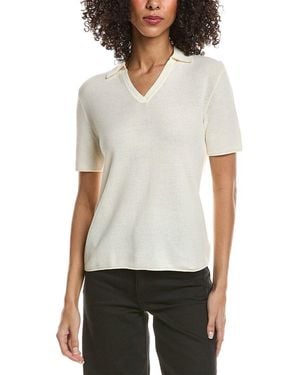 Theory Open Collar Top - White