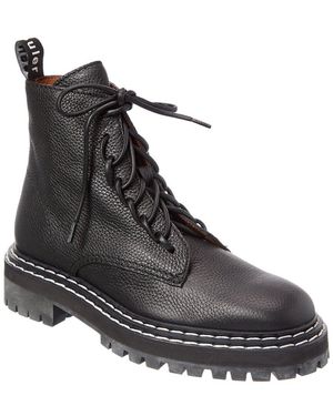 Proenza Schouler Leather Combat Boot - Black