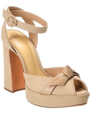 Alexandre Birman Pepitta 120 Suede Platform Sandal - Metallic