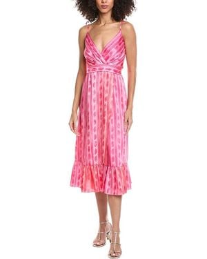 Sandro Woven Midi Dress - Pink