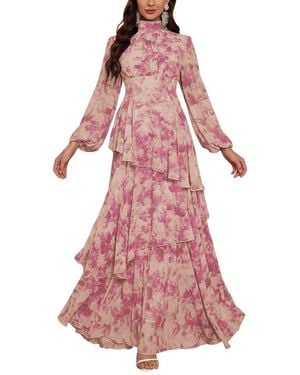XIRELLI Print Maxi Dress - Pink