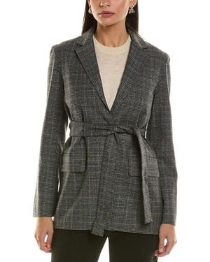 Proenza Schouler Label Plaid Suiting Blazer - Gray