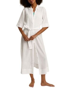 Draper James Crinkle Cotton Coverup - White