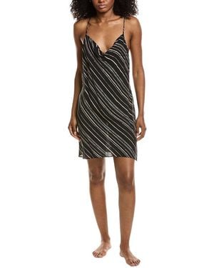 Natori Tate Silk-Blend Cami Dress - Black