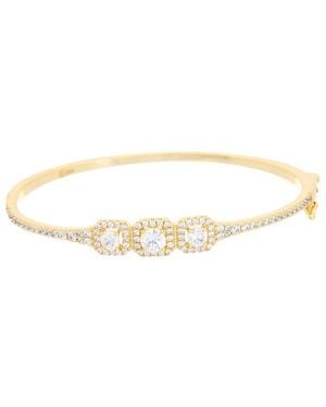 Juvell 18K Plated Cz Bangle Bracelet - White