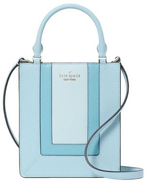 Kate Spade Lena Pieced Colorblocked Mini Tote - Blue