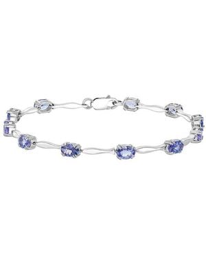 Gemstones 5.45 Ct. Tw. Tanzanite Link Bracelet - White