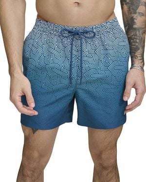 DKNY Modern Euro Swim Trunk - Blue