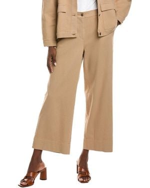 Eileen Fisher Garment-Dyed Wide Ankle Pant - Natural