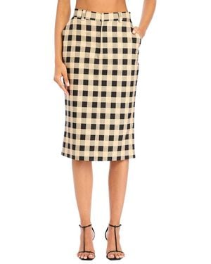 SER.O.YA Seroya Carl Linen-Blend Midi Skirt - Multicolour