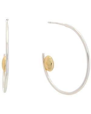 Argento Vivo 14k Plated Oval Hoops - Multicolour