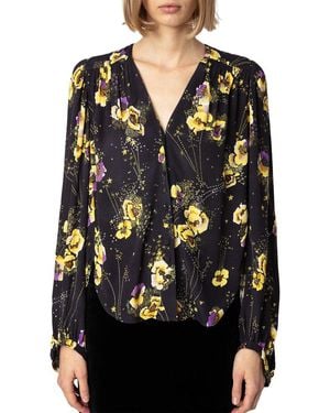 Zadig & Voltaire Turin Crepe Yoko Strass Shirt - Black