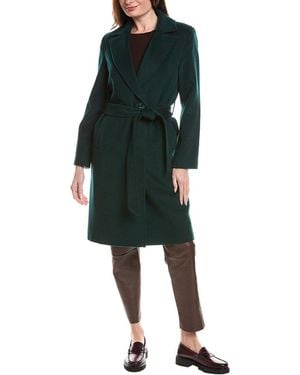Sofiacashmere Wool & Cashmere-Blend Coat - Green