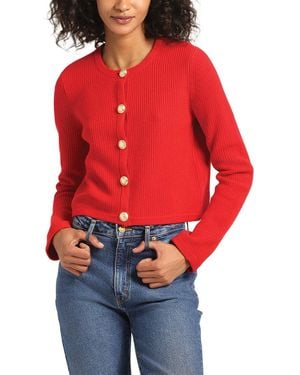10 Crosby Derek Lam Nebula Wool-Blend Cardigan - Red