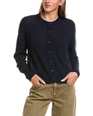 Hannah Rose Drop Shoulder 100% Cashmere Cardigan - Blue