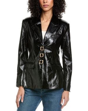Avec Les Filles Vegan Leather Jacket - Black