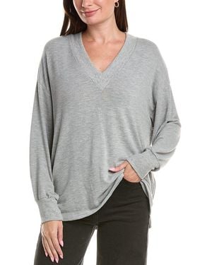 Michael Stars Athena V-Neck Tunic - Gray