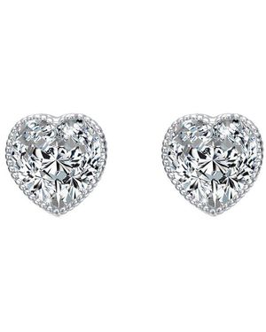 Rachel Glauber Diamond Cz Earrings - Metallic