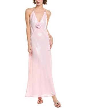 Bardot Aradia Sequin Halter Midi Dress - Pink