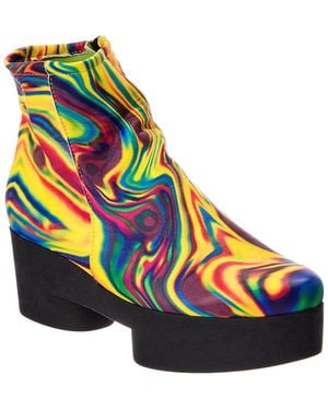 Arche Siluza Leather Platform Bootie - Blue