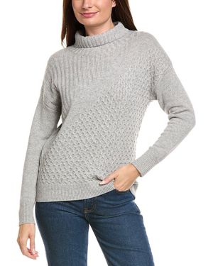 Kier + J Kier + J Turtleneck Wool & Cashmere-Blend Jumper - Grey