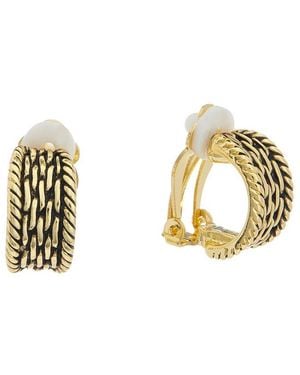 Juvell 18K Plated Clip-On Earrings - Metallic