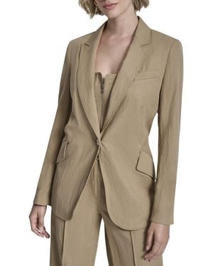 DKNY Zigzag Stretch Blazer - Natural