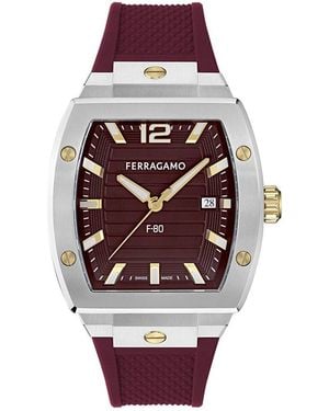 Ferragamo F-80 Tonneau Watch - Purple